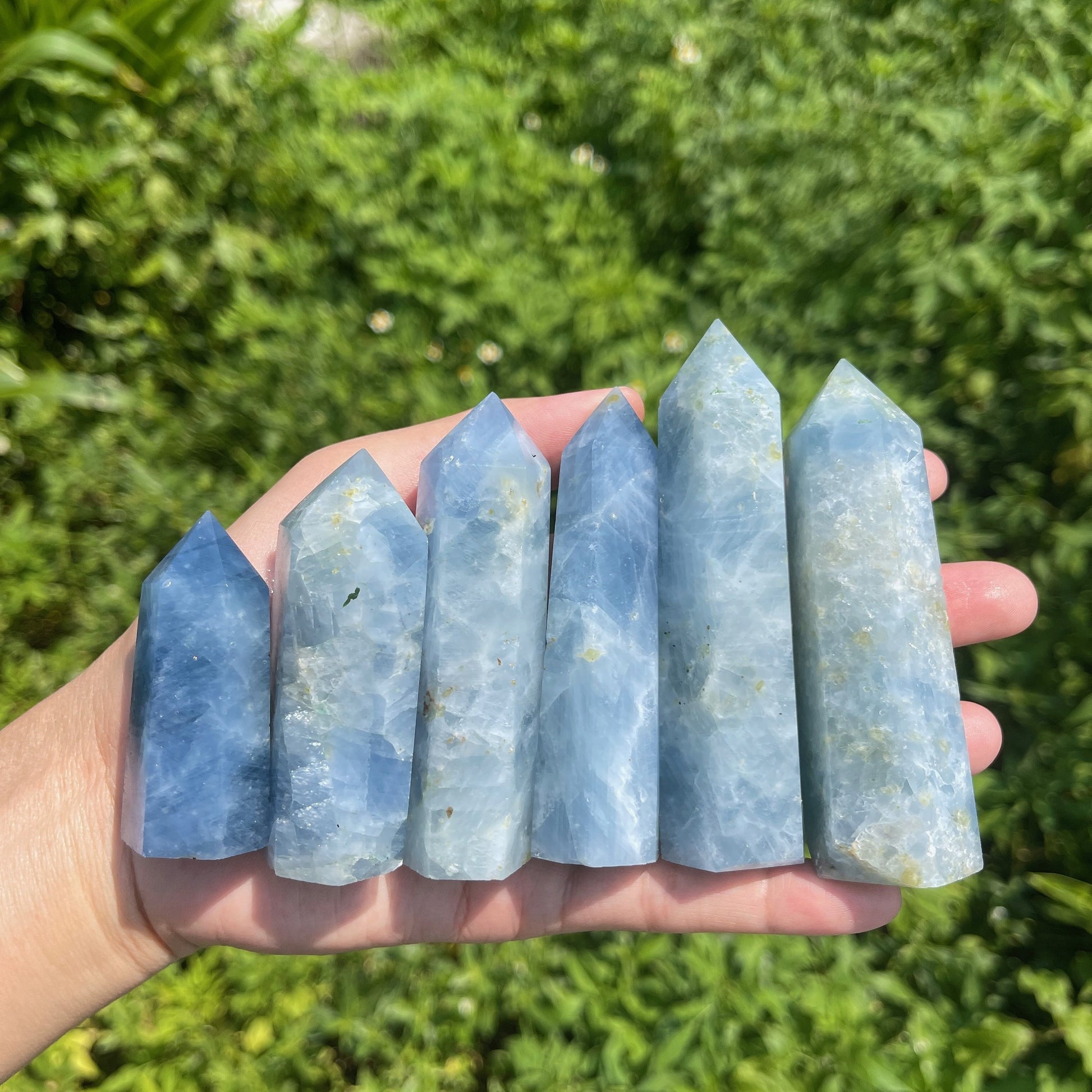 Celestite Crystal Towers - Cosmic Serenity Shop