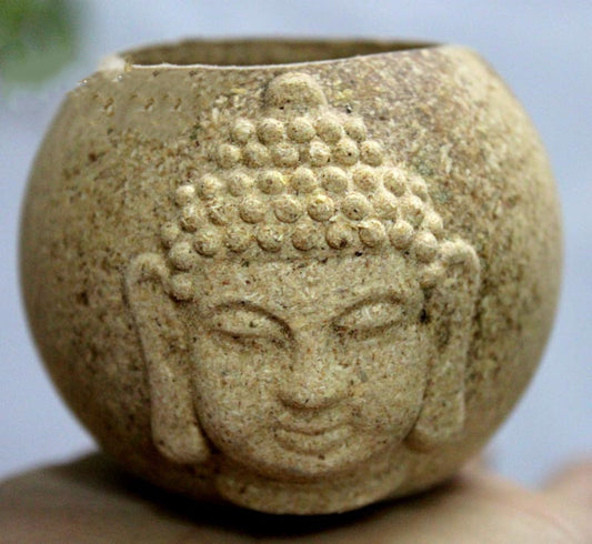 Wooden Mini Buddha Candle Holder, Cosmic Serenity Shop