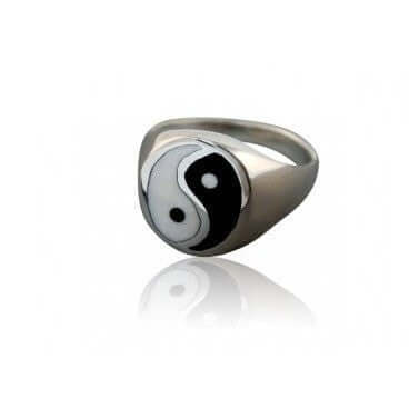 925 Sterling Silver Men's Yin Yang Ring - CosmicSerenityShop.com
