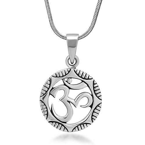 925 Sterling Silver Ohm Mantra Pendant - CosmicSerenityShop.com