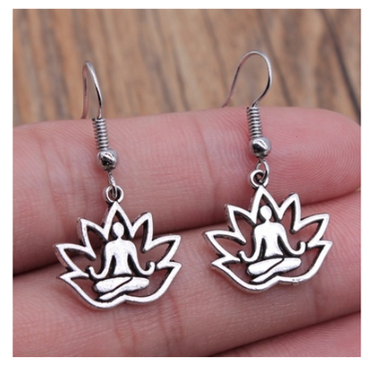 Lotus Meditating Buddha Earrings