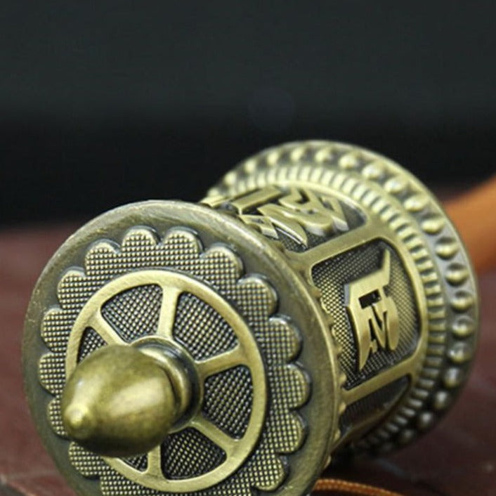 Buddhist Hand-cranked Prayer Wheel