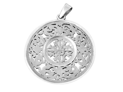 925 Sterling Silver Double Dorje Tibetan Pendant - CosmicSerenityShop.com