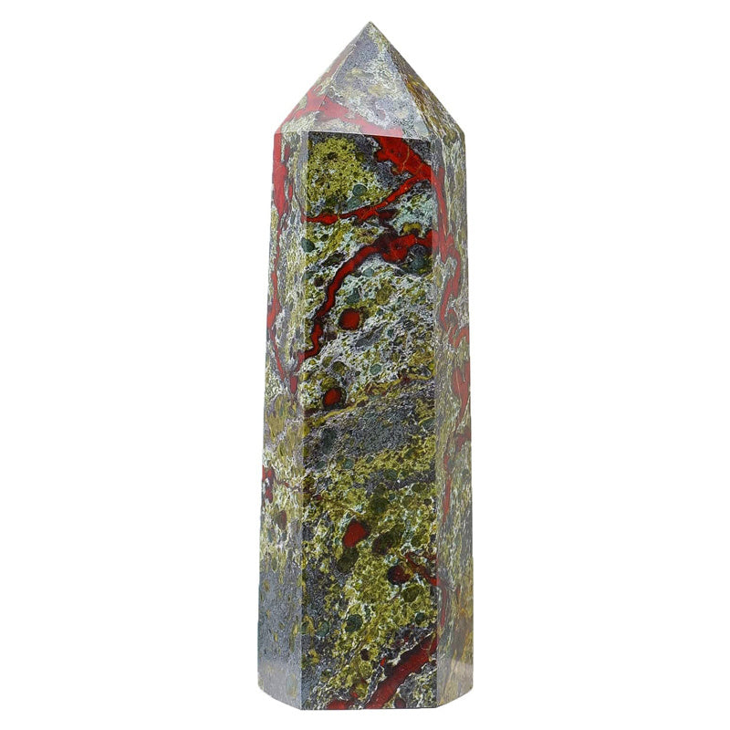 Natural Dragon Blood Stone Quartz Crystal Tower - Cosmic Serenity Shop