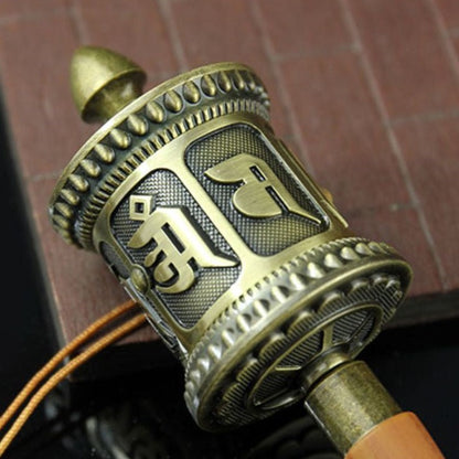 Buddhist Hand-cranked Prayer Wheel