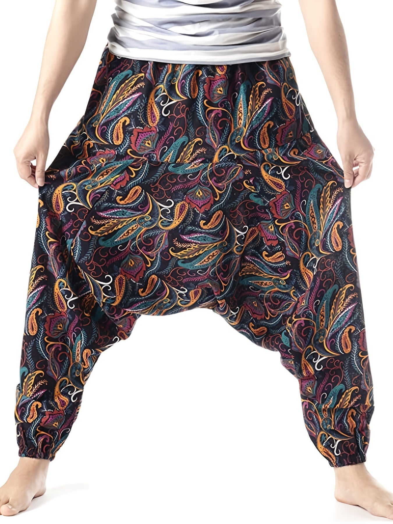 Men’s Tribal Harem Pants – 100% Cotton