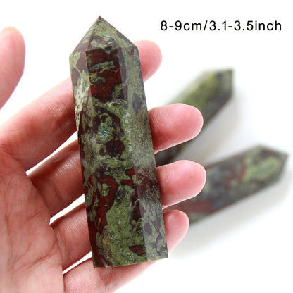 Natural Dragon Blood Stone Quartz Crystal Tower - Cosmic Serenity Shop