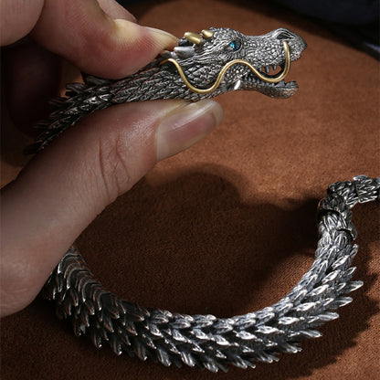 Tibetan Dragon Head Men's Bracelet - Cosmic Serenity Shop