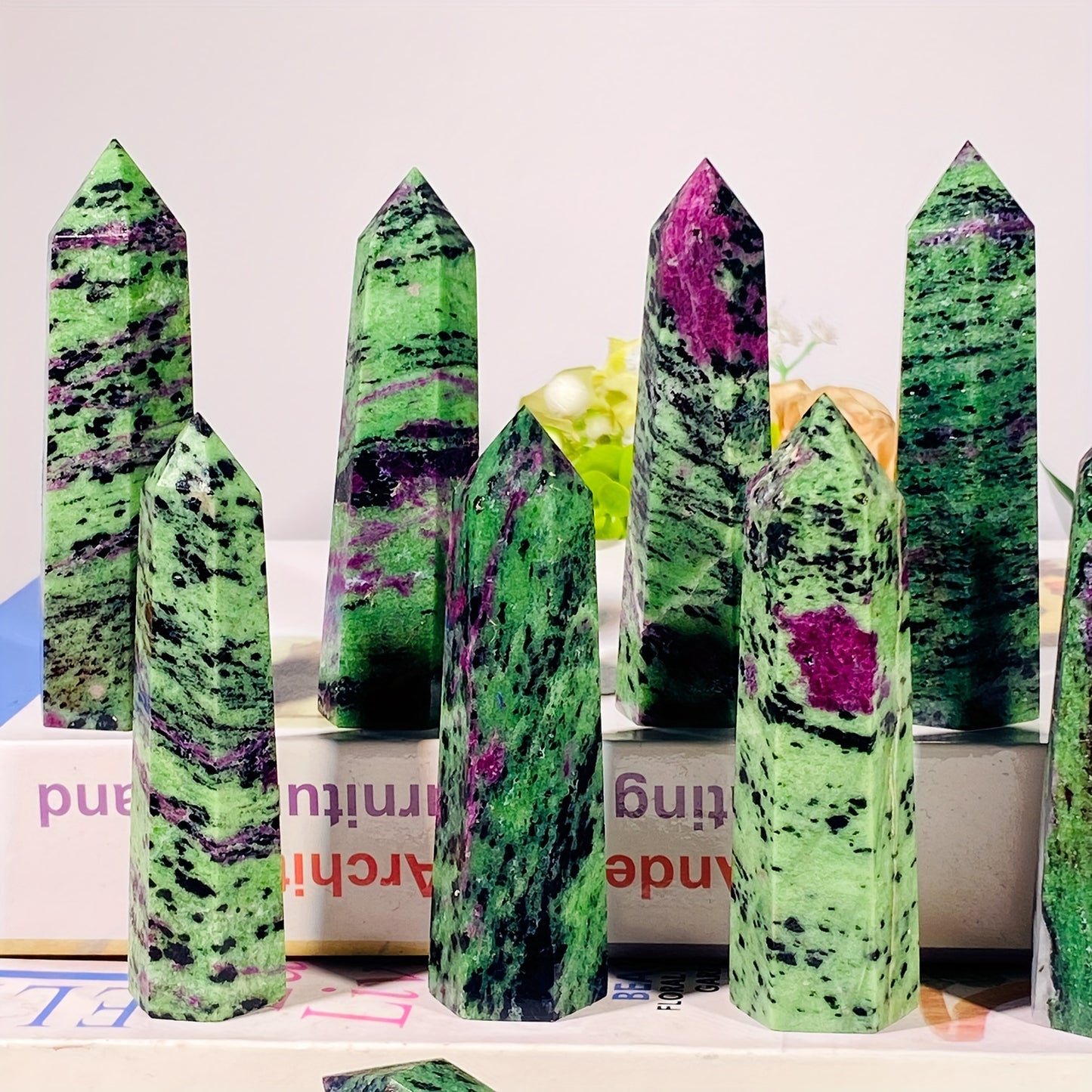 Natural Crystal Ruby Zoisite Tower - Cosmic Serenity Shop