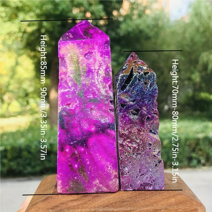 Natural Purple Aura Sphalerite Crystal Towers - Cosmic Serenity Shop