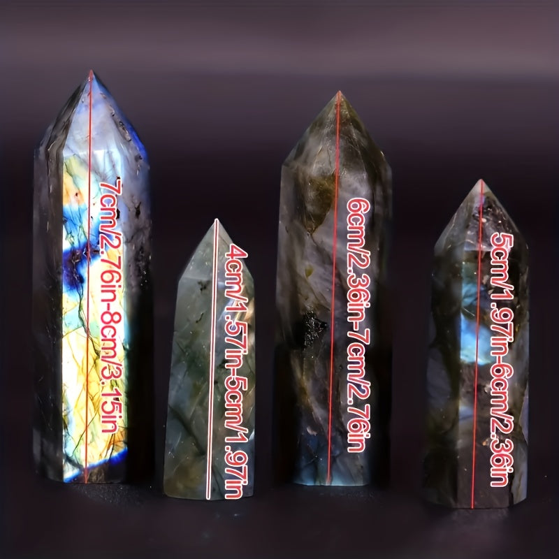 Crystal Labradorite Obelisk Crystal Tower - Cosmic Serenity Shop