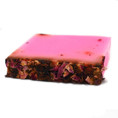 Rose & Rose Petals - Artisan Handcrafted Soap - Slice or Loaf - Cosmic Serenity Shop