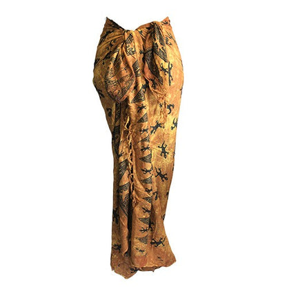 Bali Gecko Sarongs - Chocolate - Cosmic Serenity Shop