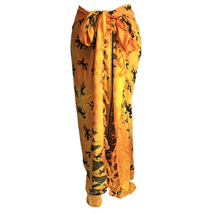 Bali Gecko Sarongs -Yellow - Cosmic Serenity Shop