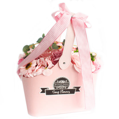 Basket Soap Flower Bouquet - Pink - Cosmic Serenity Shop