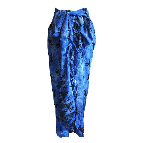 Bali Gecko Sarongs - Blue - Cosmic Serenity Shop