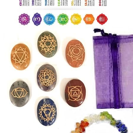 Chakra Lotus Petal Crystal Set