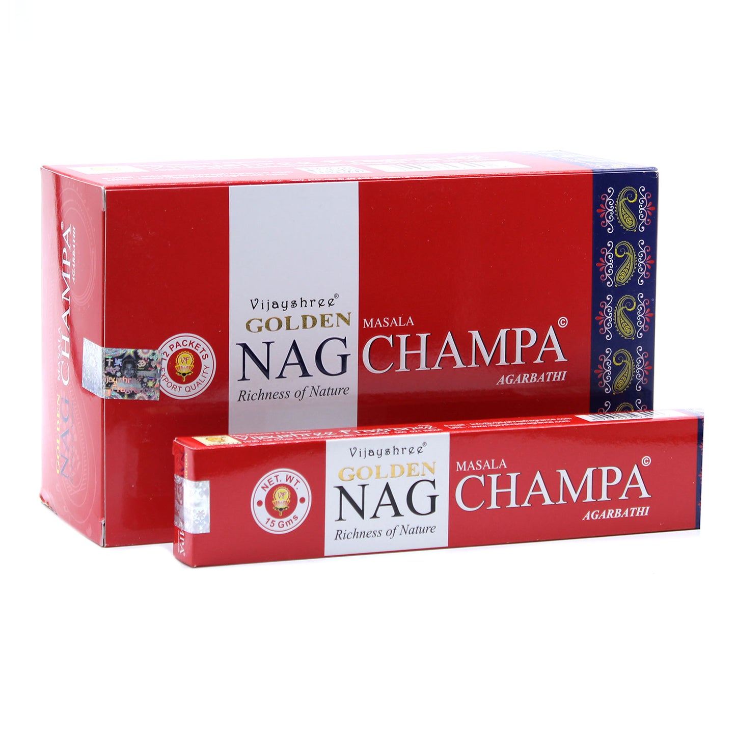 Golden Nag Champa Incense Sticks - 15g