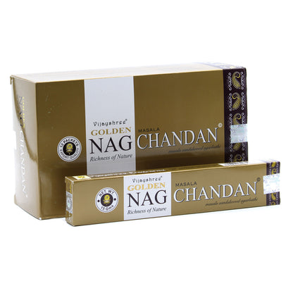 Golden Nag Champa Incense Sticks - 15g