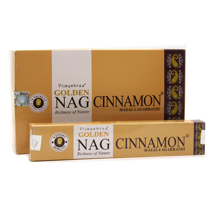 Golden Nag Champa Incense Sticks - 15g