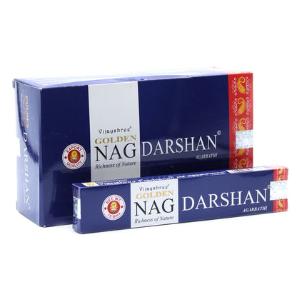 Golden Nag Champa Incense Sticks - 15g