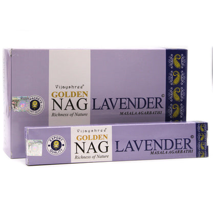 Golden Nag Champa Incense Sticks - 15g