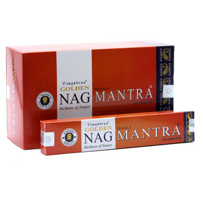 Golden Nag Champa Incense Sticks - 15g