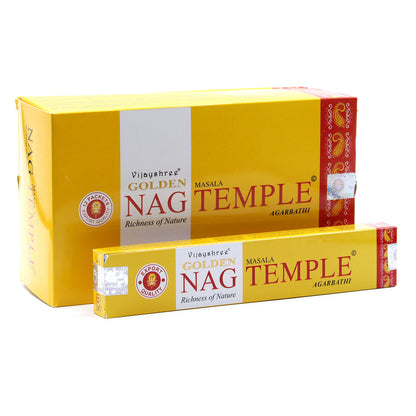 Golden Nag Champa Incense Sticks - 15g