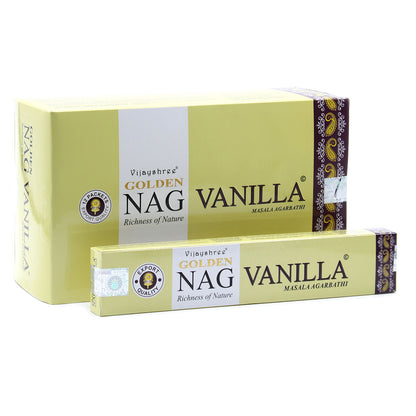 Golden Nag Champa Incense Sticks - 15g