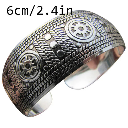Tibetan Silver Cuff Bangle Bracelet - CosmicSerenityShop.com