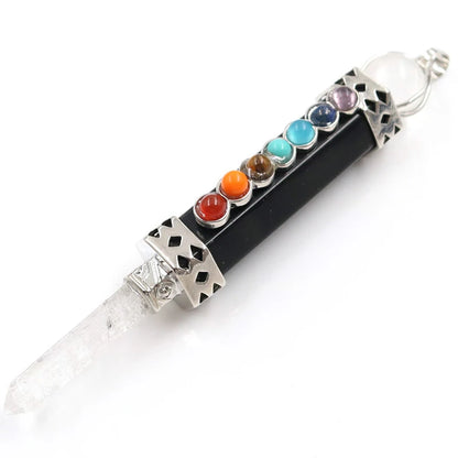 7 Chakra Natural Stone Pendulum - Cosmic Serenity Shop 3