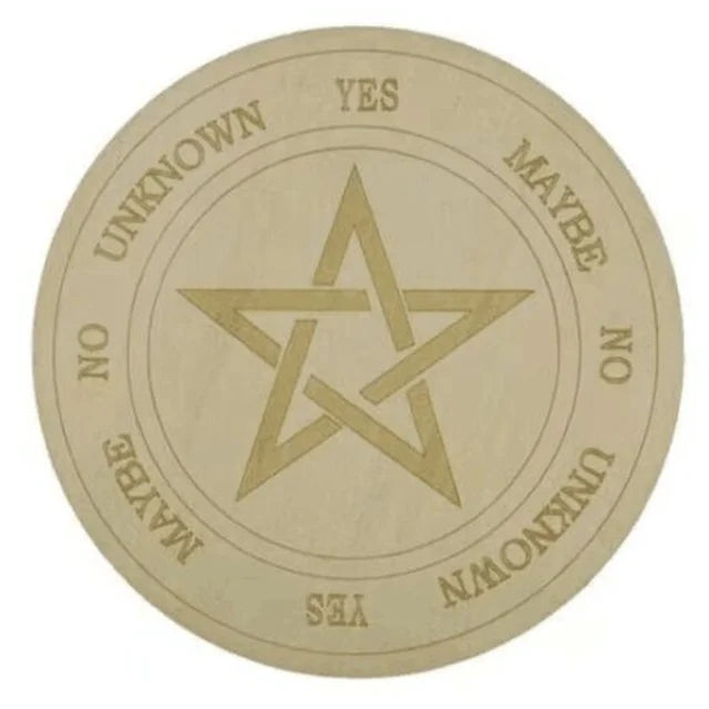Wooden Divination Pendulum Board - Star Sun Moon - Cosmic Serenity Shop