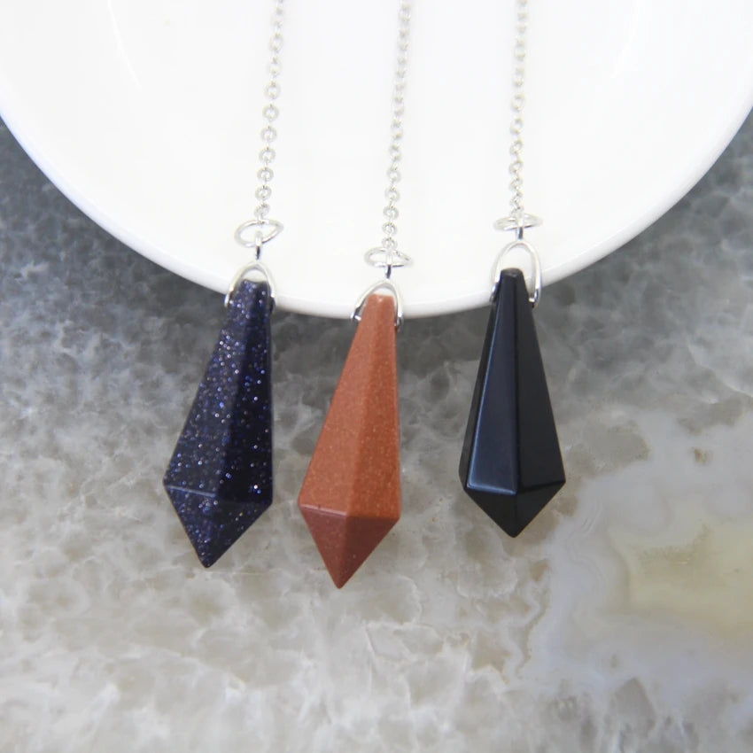 Natural Stone Healing Hexagon Quartz Pendulums - CosmicSerenityShop