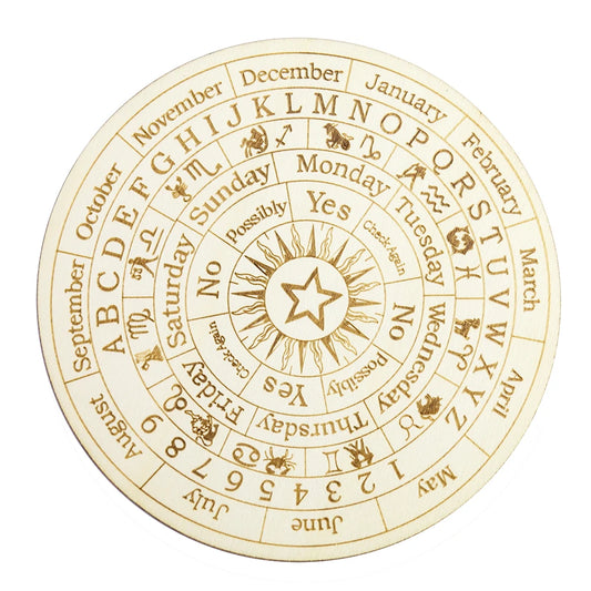 Wooden Twelve Constellation Divination Pendulum Board - CosmicSerenityShop