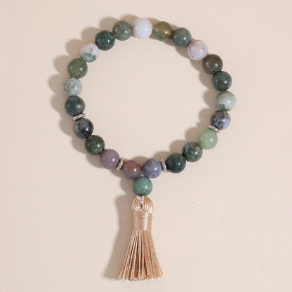 Natural Lave Onyx Handmade 108 Mala Bead Necklace and Bracelet Set - Cosmic Serenity Shop