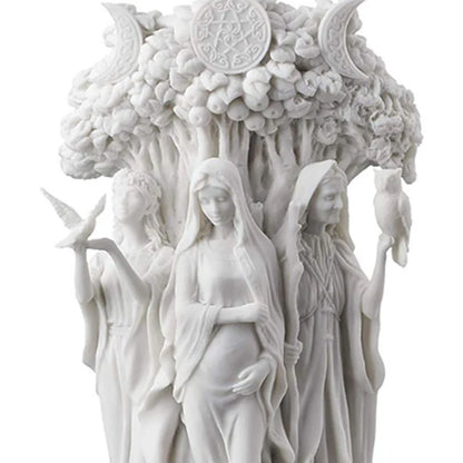 Triple Celtic Goddess Resin Statue