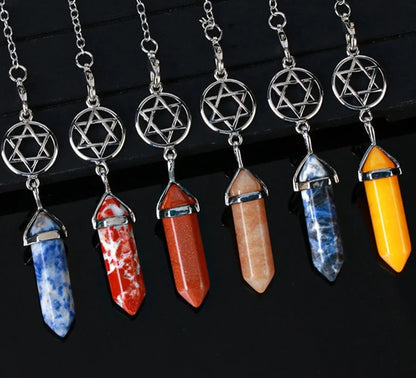 Natural Stone Crystal Pendulums