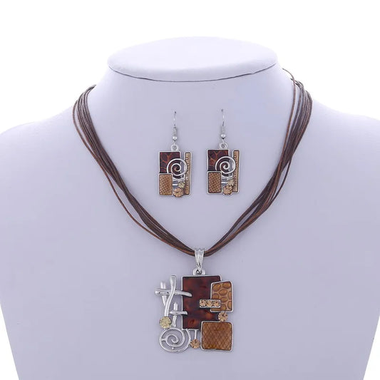 ZOSHI Fashion African Necklace + Earrings Jewelry Set - Cosmic Serenity Shop