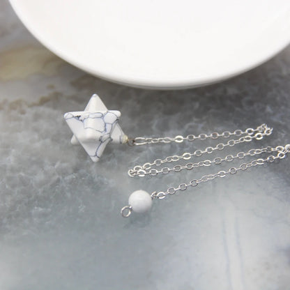 Natural Crystal Stone Merkaba Star Pendulums - Cosmic Serenity Shop