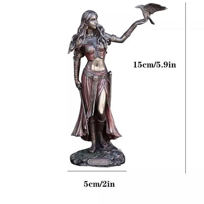 Morrigan The Celtic Goddess of Battle with Crow & Sword - Cosmic Serenity Shop