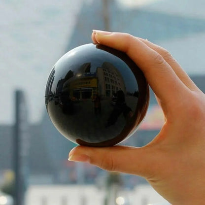 Natural Black Obsidian Crystal Sphere 80mm - Cosmic Serenity Shop