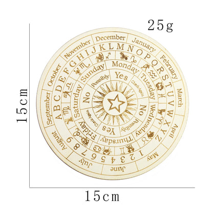 Wooden Twelve Constellation Divination Pendulum Board - CosmicSerenityShop