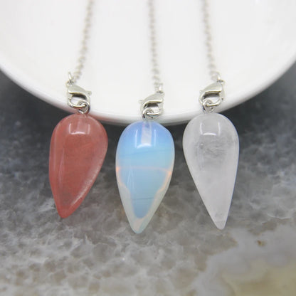 Natural Stone Healing Water Drop Pendulums