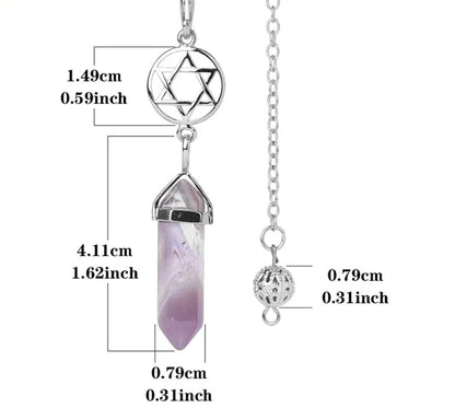 Natural Stone Crystal Pendulums