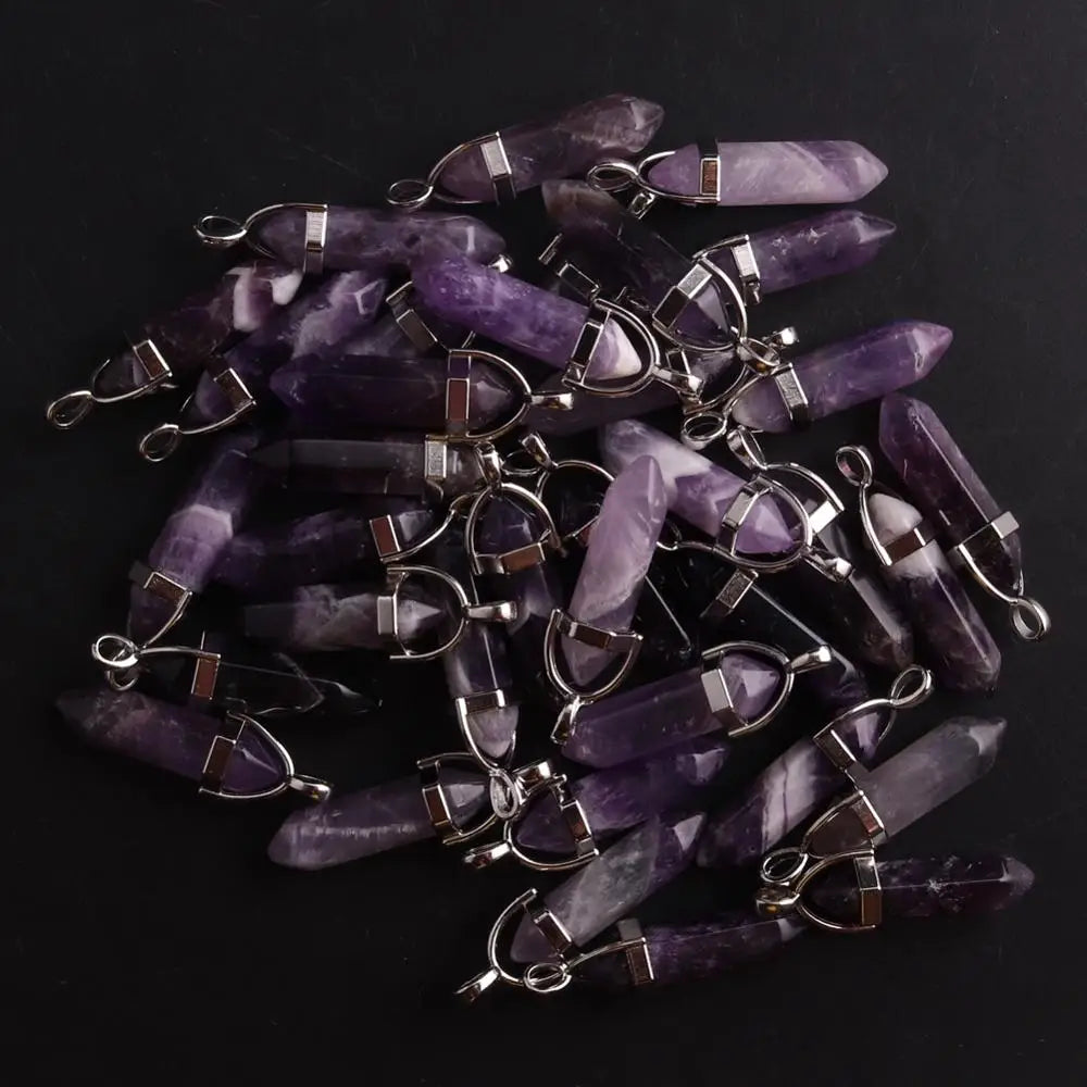 100 Pcs Factory Outlet Natural Gemstone Necklace Pendants - Cosmic Serenity Shop