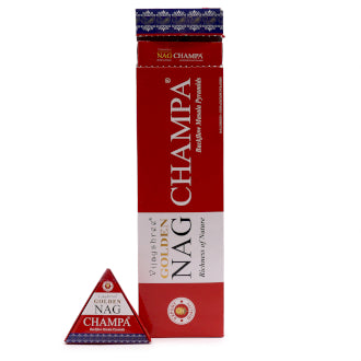 Jumbo Golden Nag Champa Backflow Incense Cones