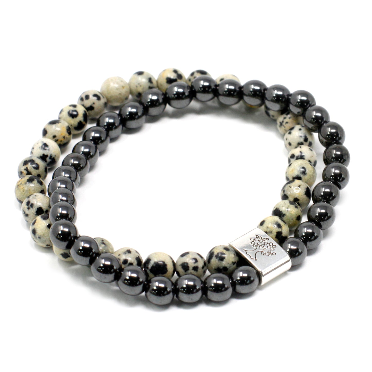 Magnetic Gemstone Bracelet - Dalmation Jasper - Cosmic Serenity Shop