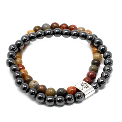 Magnetic Gemstone Bracelet - Picasso Jasper - Cosmic Serenity Shop