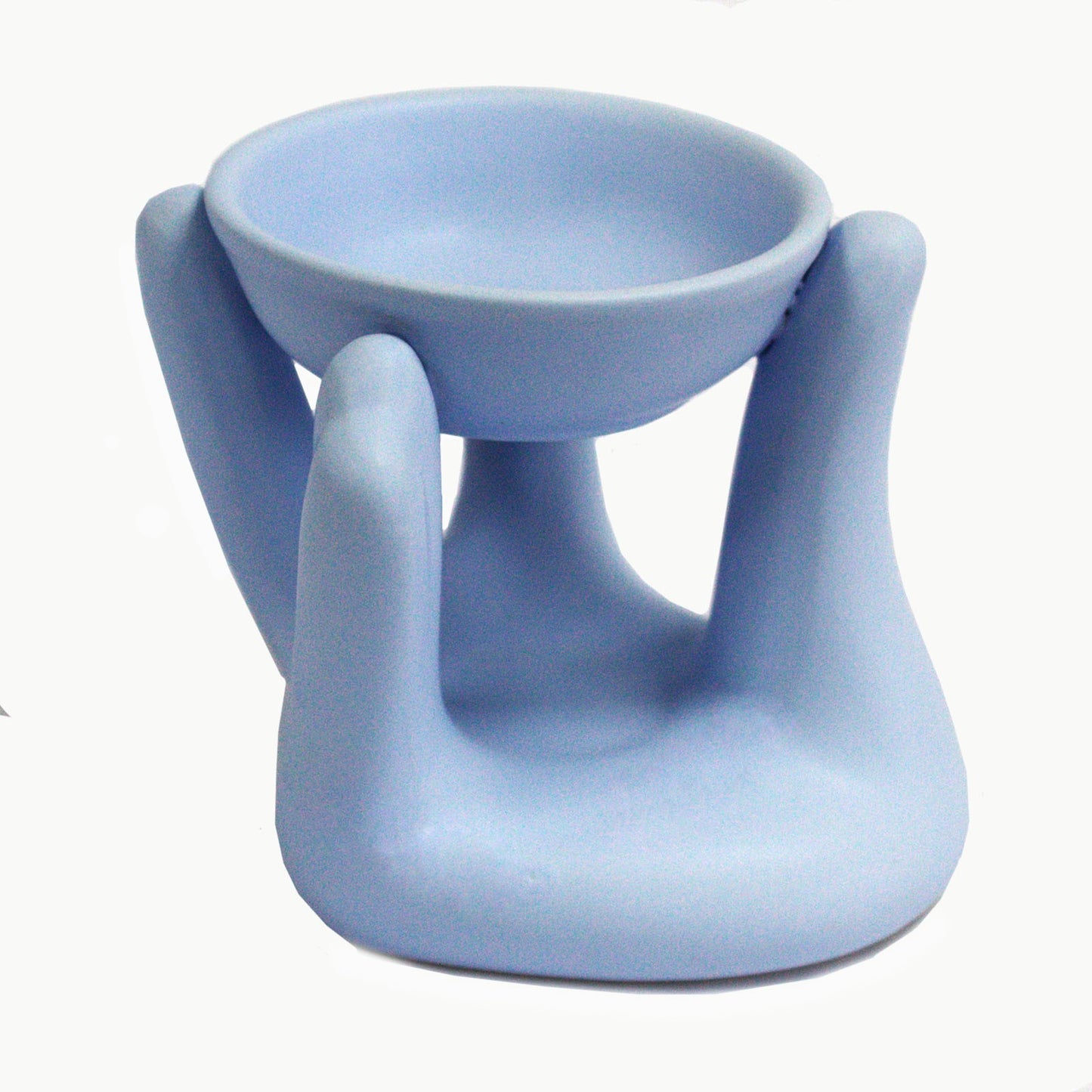 Open Hands Ceramic Oil Burner - Blue