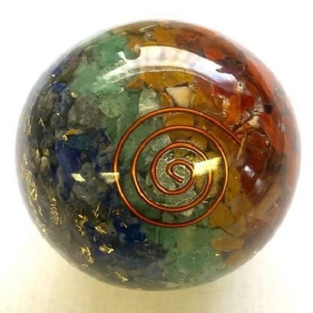 Orgone Chakra Crystal Sphere